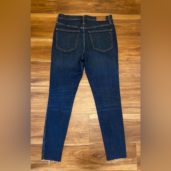 NWOT MADEWELL HIGH RISE SKINNY BUTTON FLY RAW HEM JEANS SIZE 30 - Picture 2 of 7